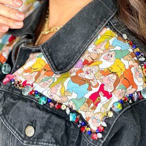 Upcycled Disney Seven Dwarfs Jacket sz M